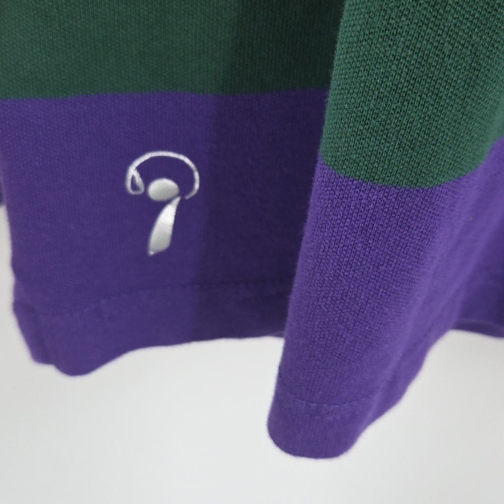 Striped Purple and Green Men's Shirt - Picture 11 of 16